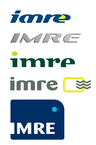 IMRE logo variations to show work in progress